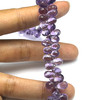 Amethyst Africa Beads Strand 9x6,8x5mm Drop Heather Purple Color Briolette Cut VVS Clarity Loose Gemstone
