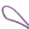 Natural African Amethyst Briolette Faceted Ball Beads | 6.5-7mm | 33 Pcs 71 Carats | Heather Purple | VVS Clarity | 8.6 Inch Loose Gemstone Strand