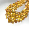 Citrine Gemstone Beads 10x8-5x6mm Briolette Cut Drop Madeira Color FL Clarity Strands for Jewelry Making