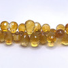 Citrine Gemstone Beads 9x7-7x5mm Briolette Cut Drop Madeira Color FL Clarity Strands for Jewelry Making