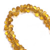 Natural Citrine Gemstone | Drop Briolette Beads 6x4–7x5mm | Amber Yellow VVS1 Clarity | 96 Pcs 85 Carats | 8 Inch Fully Drilled Strand