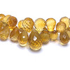 Citrine Gemstone Beads 12x8-7x5mm Briolette Cut Drop Madeira Color FL Clarity Strands for Jewelry Making