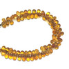 Citrine Gemstone Beads 9x6mm Briolette Cut Drop Madeira Color FL Clarity Strands for Jewelry Making