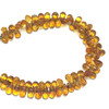 Citrine Gemstone Beads 10x6-8x6mm Briolette Cut Drop Madeira Color FL Clarity Strands for Jewelry Making