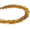 Citrine Gemstone Beads 9x5-6x4mm Briolette Cut Drop Madeira Color FL Clarity Strands for Jewelry Making