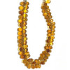 Natural Citrine Gemstone Beads | 8x5-10x5mm Drop Briolette Cut | 78 Pcs 111 Carats | Madeira Orange VVS1 Clarity | 8.2 Inch Jewelry Making Strand