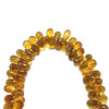 Citrine Gemstone Beads 8x5mm Briolette Cut Drop Madeira Color VVS Clarity Strands for Jewelry Making