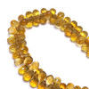 Citrine Gemstone Beads 9x6-8x6mm Drop Briolette Cut Golden Citrine Color FL Clarity Strands for Jewelry Making