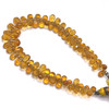 Citrine Gemstone Beads 7x5mm Drop Briolette Cut Madeira Color FL Clarity Strands for Jewelry Making