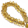 Citrine Gemstone Beads 11x7mm Briolette Cut Drop Dandelion Color FL Clarity Strands for Jewelry Making