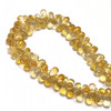 Citrine Gemstone Beads 9x6mm Briolette Cut Drop Dandelion Color FL Clarity Strands for Jewelry Making