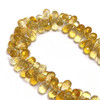 Citrine Gemstone Beads 9x6mm Briolette Cut Drop Dandelion Color FL Clarity Strands for Jewelry Making