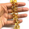 Citrine Gemstone Beads 10x7mm Briolette Cut Drop Dandelion Color VVS Clarity Strands for Jewelry Making