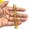 Citrine Gemstone Beads 8x5-7x5mm Drop Briolette Cut Amber Yellow Color VVS Clarity Strands for Jewelry Making