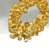 Citrine Gemstone Beads 7x5mm Briolette Cut Drop Golden Yellow Color FL Clarity Strands for Jewelry Making