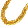 Citrine Gemstone Beads 10x6-9x6mm Drop Briolette Cut Amber Yellow Color VVS Clarity Strands for Jewelry Making