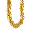 Natural Citrine Gemstone Beads | 10x6mm Drop Briolette Cut 103 Pcs 184 Carats | Amber Yellow VVS Clarity | 10 inch Drilled Faceted Teardrop Strand Necklace Making