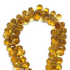 Citrine Gemstone Beads 10x6-8x6mm Briolette Cut Drop Golden Citrine Color FL Clarity Strands for Jewelry Making