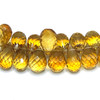 Citrine Gemstone Beads 11x7-9x6mm Briolette Cut Drop Golden Citrine Color FL Clarity Strands for Jewelry Making