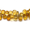 Citrine Gemstone Beads 8x6-7x5mm Briolette Cut Drop Golden Citrine Color FL Clarity Strands for Jewelry Making