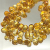 Citrine Beads 9x6-8x6mm Drop Briolette Cut Golden Citrine Color FL Clarity Gemstone for Jewelry Making