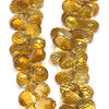 Citrine Beads 9x6-8x6mm Drop Briolette Cut Golden Citrine Color FL Clarity Gemstone for Jewelry Making