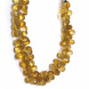 Natural Citrine Gemstone Beads | 8x6–9x6mm Drop Briolette Cut 71 Pcs 127 Carats | Amber Yellow VVS1 Clarity | 7.2 inch Drilled Faceted Strand Jewelry Making