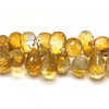 Citrine Gemstone Beads 9x6-8x6mm Briolette Cut Drop Golden Citrine Color FL Clarity Strands for Jewelry Making