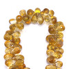 Citrine Gemstone Beads 9x6-8x6mm Briolette Cut Drop Golden Citrine Color FL Clarity Strings for Jewelry Making
