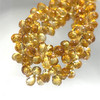Citrine Gemstone Beads 9x6-8x6mm Briolette Cut Drop Golden Citrine Color FL Clarity Strings for Jewelry Making