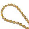 Natural Citrine Gemstone Beads | 7x5-8x6mm Drop Briolette Cut 27 Pcs 36 Carats | Tuscan Yellow Citrine VS Clarity | 7.4 inch Faceted Drops for Jewelry Making