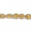Citrine Gemstone Beads 8x5mm Briolette Cut Drop Amber Yellow Color VVS Clarity Strings for Jewelry Making