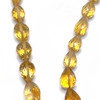 Citrine Gemstone Beads 8x5mm Briolette Cut Drop Amber Yellow Color VVS Clarity Strings for Jewelry Making