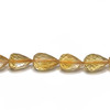 Citrine Beads 9x6mm Briolette Cut Drop Amber Yellow Color VVS Clarity Gemstone Strands for Jewelry Making