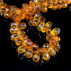 Citrine Gemstone Beads 11x5.5-8x5mm Briolette Cut Drop Golden Citrine Color VVS Clarity Strands for Jewelry Making