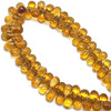 Citrine Gemstone Beads 9x6mm Drop Briolette Cut Golden Citrine Color VVS Clarity Strands for Jewelry Making