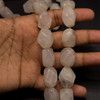 Rose Quartz Beads Strand 18x13 mm Tumble Plain Cut VVS2 Clarity Pale Pink Color Birthstone Jewelry Making