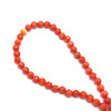 Glass Beads Strand 6.00 mm Ball Facet Cut VS Clarity Dark Orange Color Handmade Jewelry Making