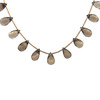 Natural Smoky Quartz Briolette Drop Beads Semiprecious Necklace