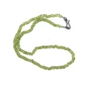 Natural Peridot Rondelle Facet Cut Beads Birthstone Necklace Jewelry