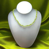 Natural Peridot Rondelle Facet Cut Beads Birthstone Necklace Jewelry