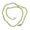 Natural Peridot Ball Plain Smooth Beads Handmade Necklace