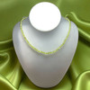 Natural Peridot Ball Plain Cut Beads Semiprecious Necklace