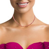 Natural Ruby Rondelle Facet Cut Beads Precious Gemstone Necklace
