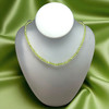 Natural Peridot Plain Ball Beads Gemstone Necklace