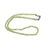 Natural Peridot Plain Ball Beads Gemstone Necklace