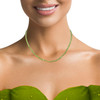 Natural Peridot Plain Ball Beads Semiprecious Necklace