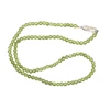 Natural Peridot Plain Ball Beads Handmade Birthstone Necklace