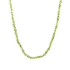 Natural Peridot Plain Bead Ball August Birthstone Necklace