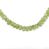 Natural Peridot Rondelle Facet Cut Beads Semiprecious Necklace